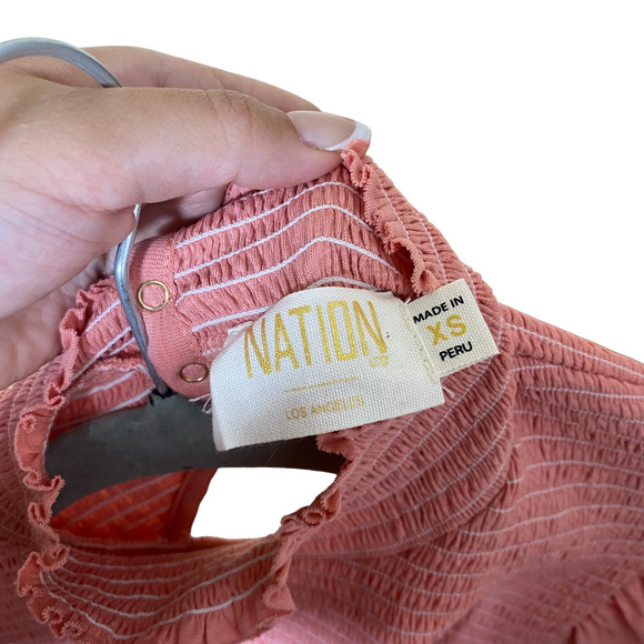 Nation Pink Zahara Feme Mock Neck Tee sz XS - Picture 7 of 8